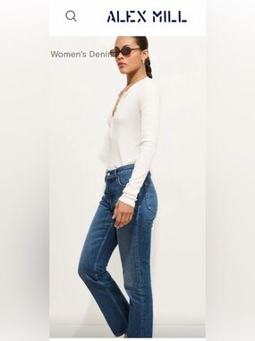 Alex Mill Women’s Mid-Rise Jeans in Vintage Dark Indigo - NWOT